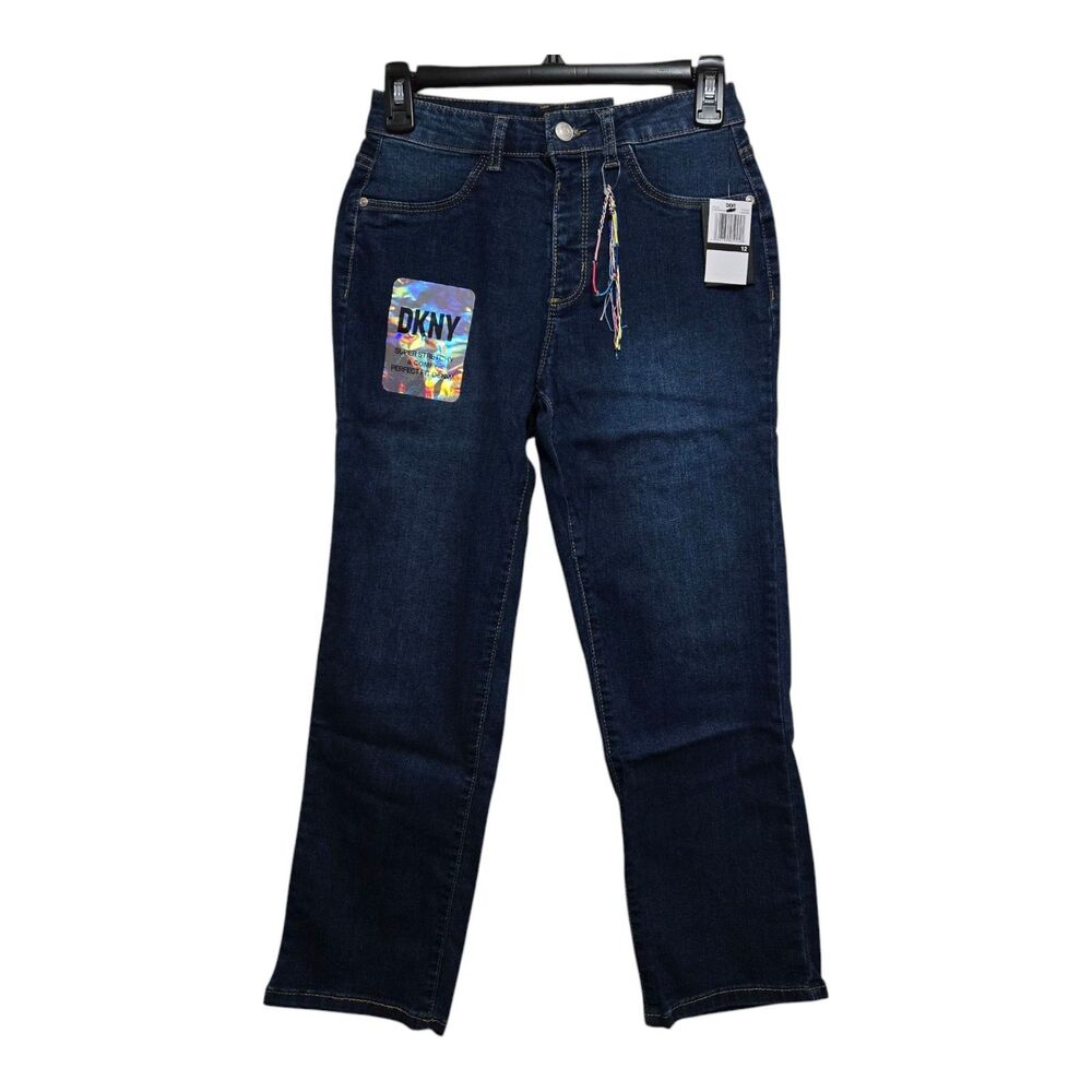 DKNY Jeans Girls Boyfriend Ankle Length Laguna Blue Size 12 NEW